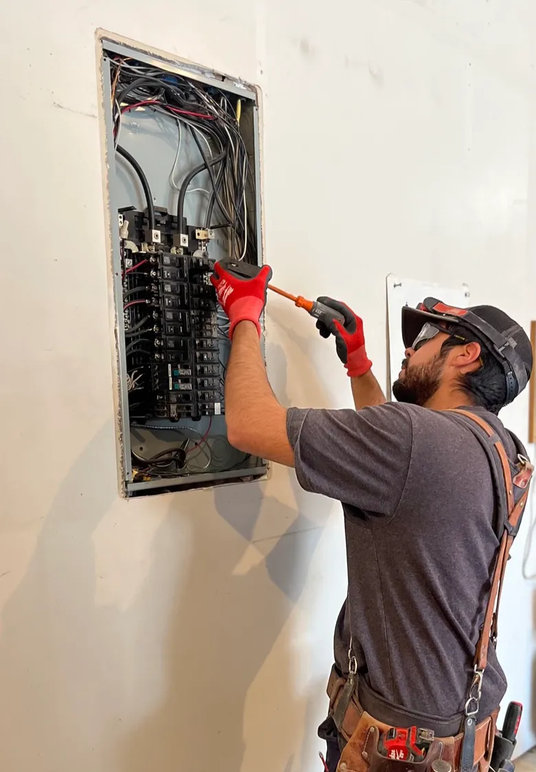 Our handyman in action